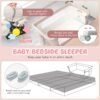 baby joy bassinet bedside sleeper, 3 in 1 folding crib w/adjustable height, mattress, lockable wheels, storage pocket & carry bag for infant newborn, stationary & rock, portable baby bassinet (beige) baby joy bassinet bedside sleeper, 3 in 1 folding crib w/adjustable height, mattress, lockable wheels, storage pocket & carry bag for infant newborn, stationary & rock, portable baby bassinet (beige)