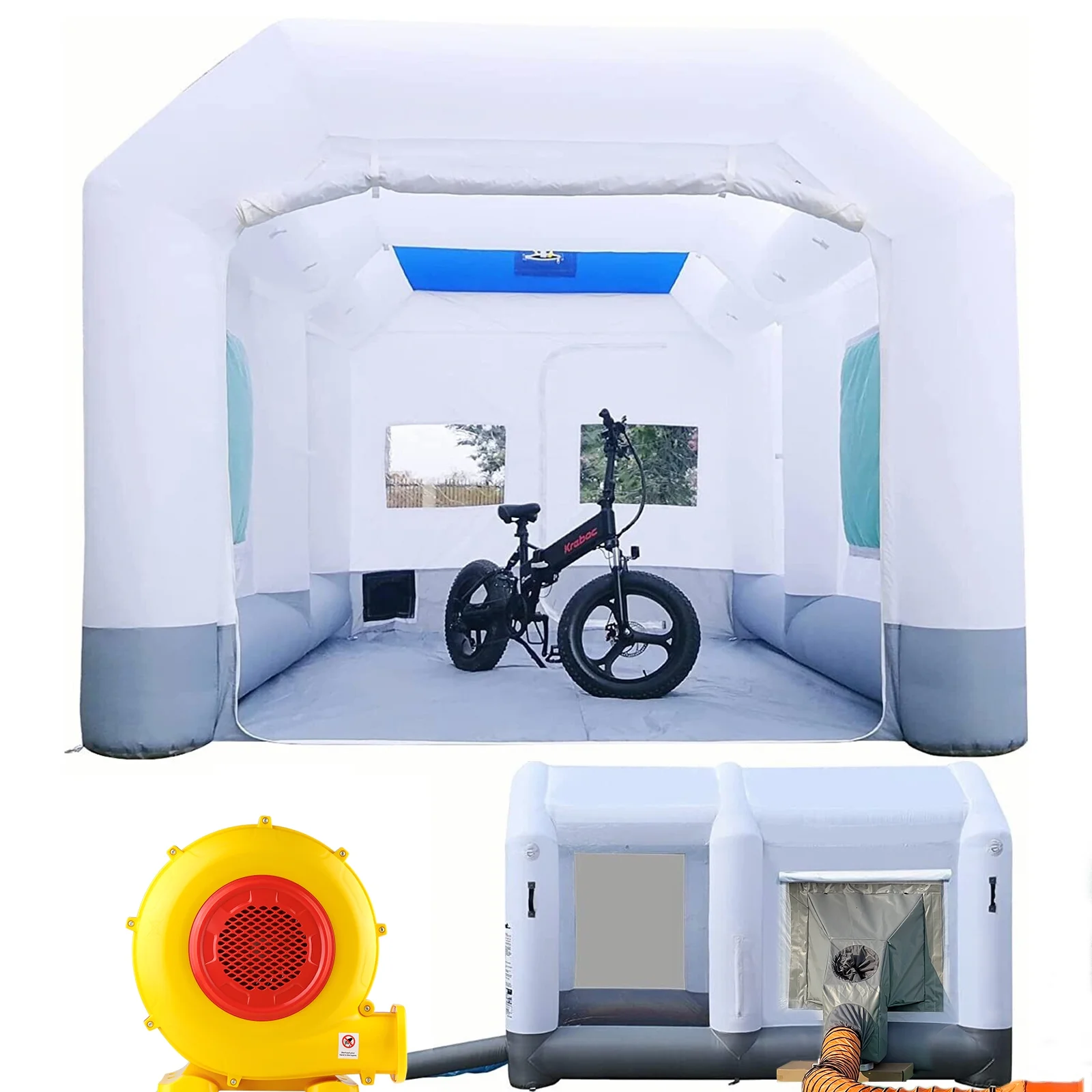 gorillaspro portable inflatable paint booth 13x10x8ft,inflatable spray booth with 750w with air draft device gorillaspro portable inflatable paint booth 13x10x8ft,inflatable spray booth with 750w with air draft device