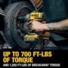 dewalt 20v max xr 1/2″ high torque impact wrench, cordless, detent anvil, tool only (dcf899b) dewalt 20v max xr 1/2″ high torque impact wrench, cordless, detent anvil, tool only (dcf899b)