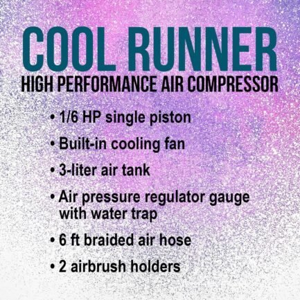 master airbrush model tc 40t – cool runner professional high performance single piston airbrush air compressor with 3 liter air tank, 2 holders, regulator, gauge, water trap filter & air hose master airbrush model tc 40t – cool runner professional high performance single piston airbrush air compressor with 3 liter air tank, 2 holders, regulator, gauge, water trap filter & air hose