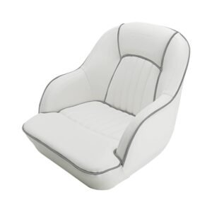 seamander s1040 series premier pontoon furniture bucket seat�� captain seat�� colors white/gray