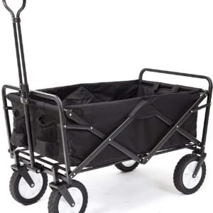 macsports collapsible folding outdoor utility wagon black