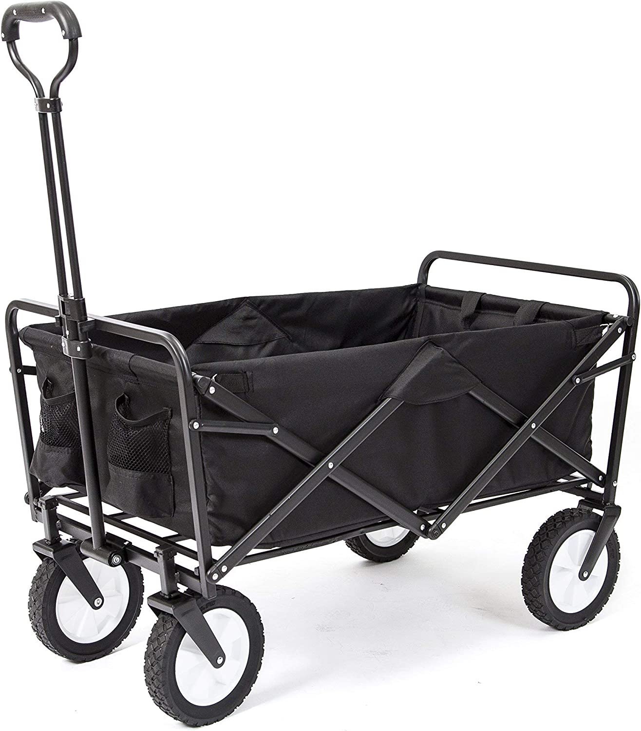 macsports collapsible folding outdoor utility wagon black macsports collapsible folding outdoor utility wagon black