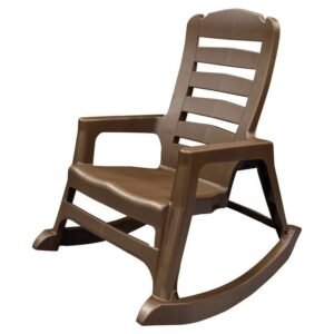 adams big easy earth brown polypropylene frame rocking chair