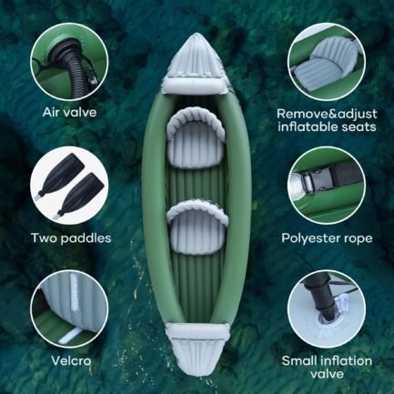 naipo 2 person inflatable kayak for adults with aluminum oars bag carry patch air pump naipo 2 person inflatable kayak for adults with aluminum oars bag carry patch air pump