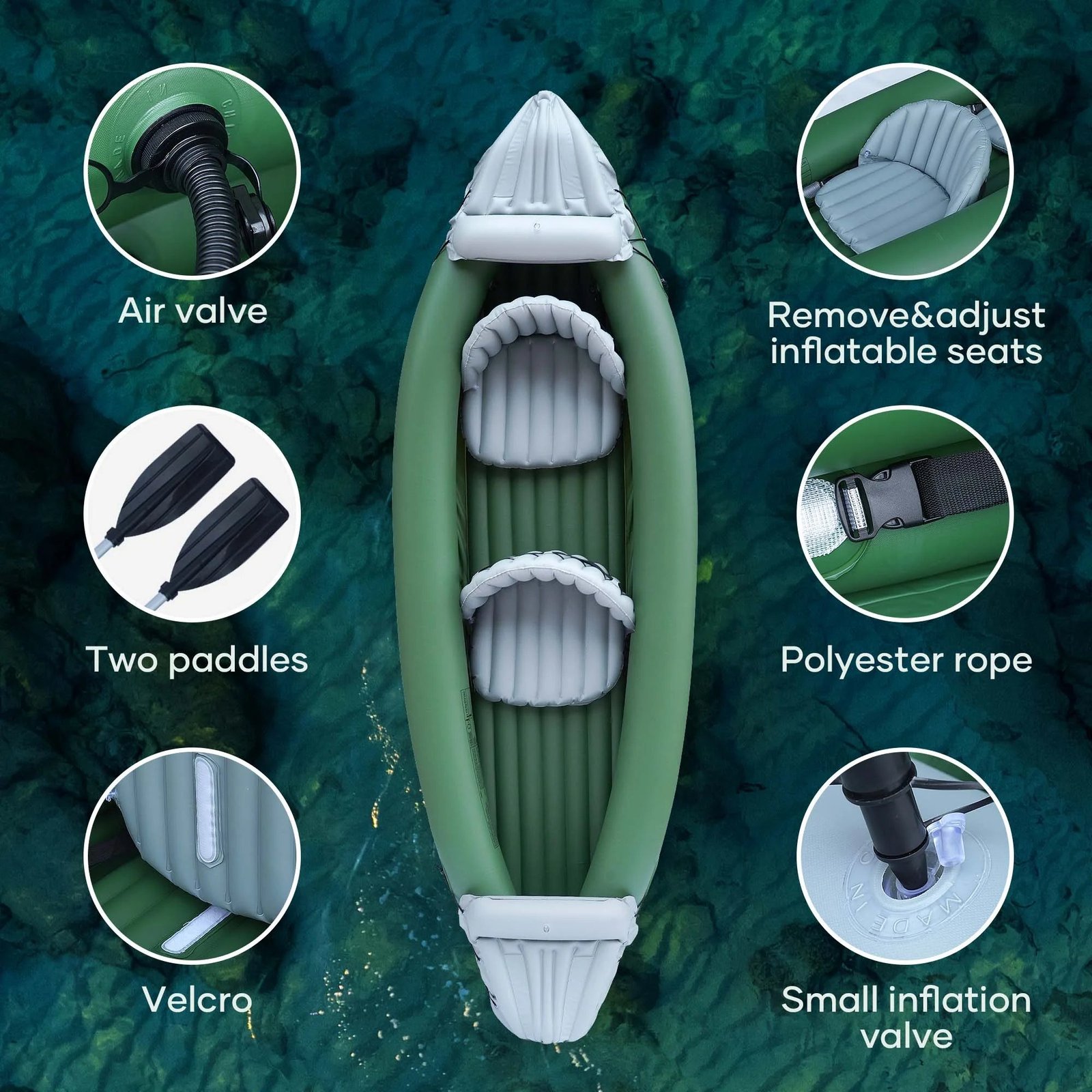 naipo 2 person inflatable kayak for adults with aluminum oars bag carry patch air pump naipo 2 person inflatable kayak for adults with aluminum oars bag carry patch air pump