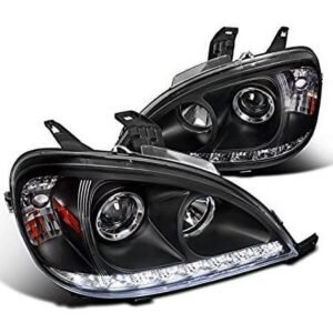 spec d tuning 2lhp bw16302jm tm benz w163 ml320 ml350 ml55 amg black smd led drl projector headlights