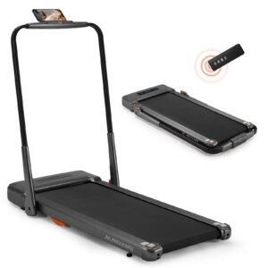 maxkare 2 in 1 folding under desk treadmill max 7.5mph 2.5hp with remote control, walking pad for home/office use, 265lbs weight capacity