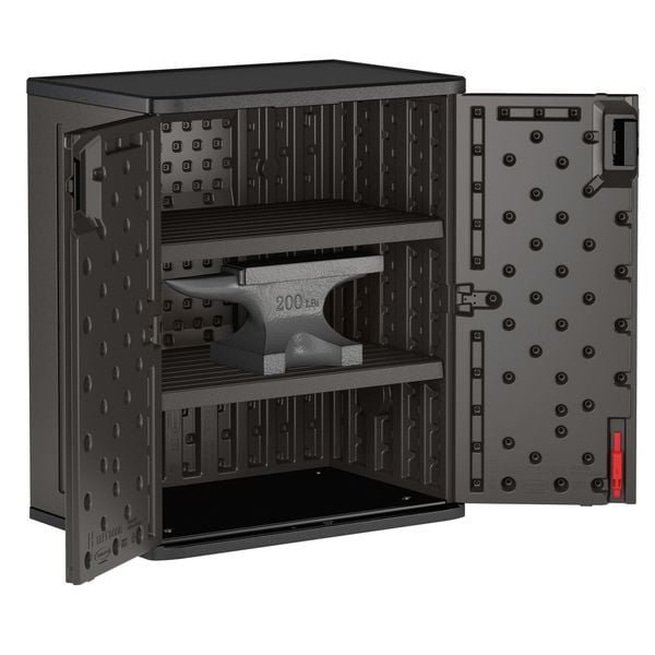 suncast 36 inch storage cabinet locker for garage and shed, black suncast 36 inch storage cabinet locker for garage and shed, black