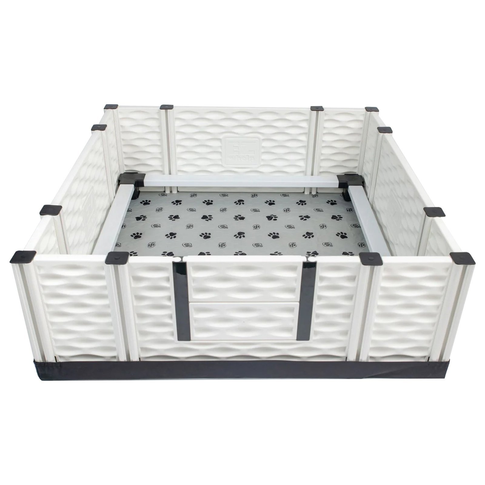 ezclassic 48 x48 puppy dog whelping box playpen w/rails & liner, gray(open box) ezclassic 48 x48 puppy dog whelping box playpen w/rails & liner, gray(open box)