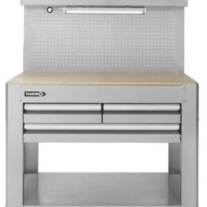 5 in w x 36 in h 3 drawer work bench ss