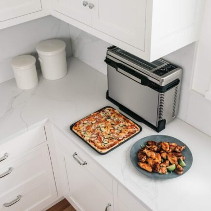 ninja foodi sp101/ft102co digital fry, convection oven, toaster, air fryer, flip away for storage, with xl capacity, and a stainless steel finish (renewed) ninja foodi sp101/ft102co digital fry, convection oven, toaster, air fryer, flip away for storage, with xl capacity, and a stainless steel finish (renewed)