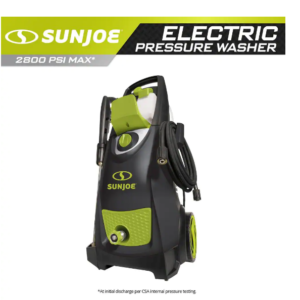 sun joe spx3000 2800 max psi 1.3 gpm 14.5 amp electric pressure washer