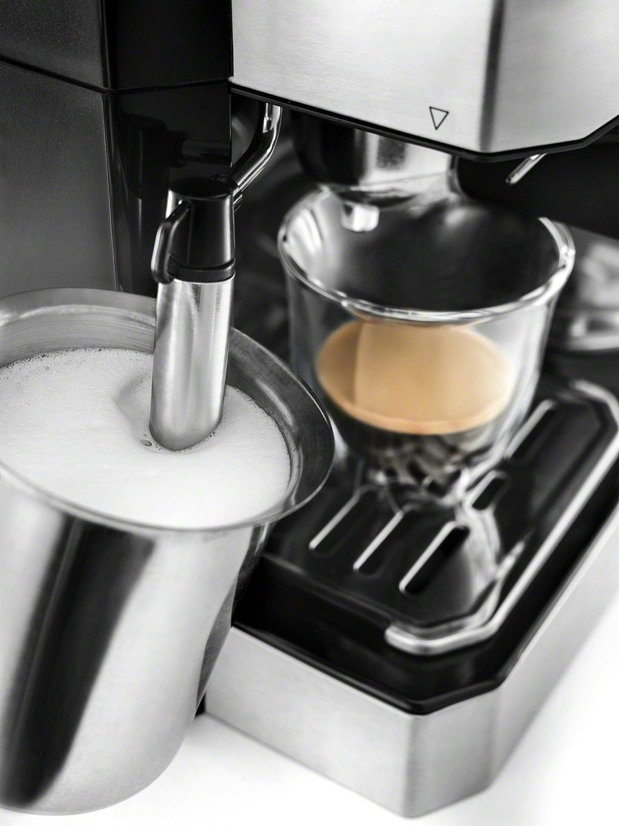 de’longhi – digital all in one combination coffee and espresso machine – black and stainless steel de’longhi – digital all in one combination coffee and espresso machine – black and stainless steel