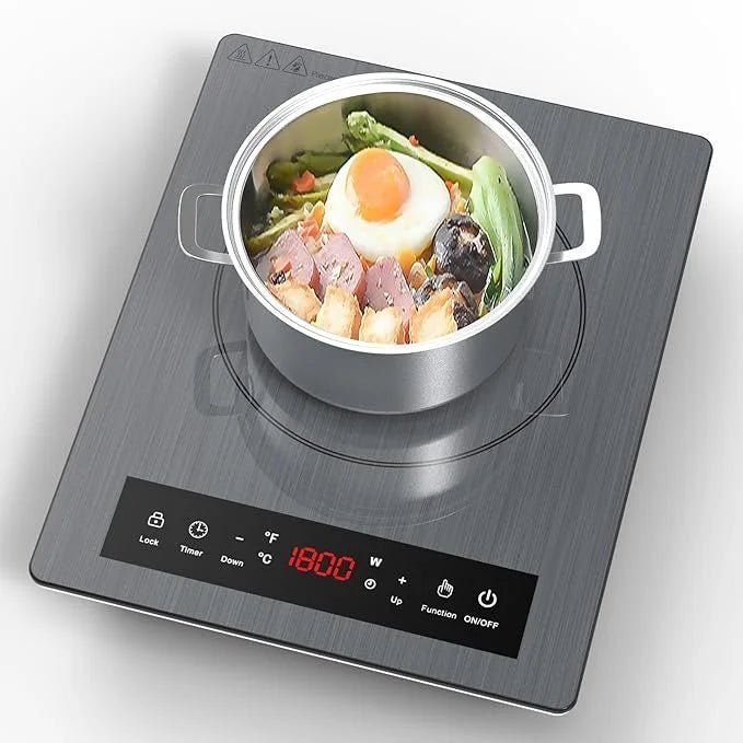 portable induction cooktop,hot plate electric countertop single burner 1800w, sensor touch stove with digital led display, timer and child safety lock portable induction cooktop,hot plate electric countertop single burner 1800w, sensor touch stove with digital led display, timer and child safety lock