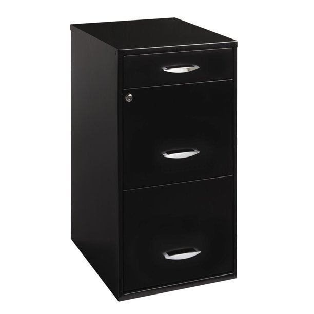 space solutions filing cabinet 18″w, 3 drawer organizer file, black space solutions filing cabinet 18″w, 3 drawer organizer file, black