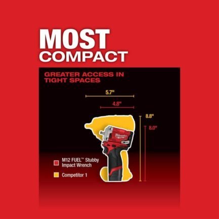 m12 fuel 12 volt lithium ion brushless cordless stubby 3/8 in. impact wrench kit with (1) high output 5.0 ah battery 2554 21ho m12 fuel 12 volt lithium ion brushless cordless stubby 3/8 in. impact wrench kit with (1) high output 5.0 ah battery 2554 21ho