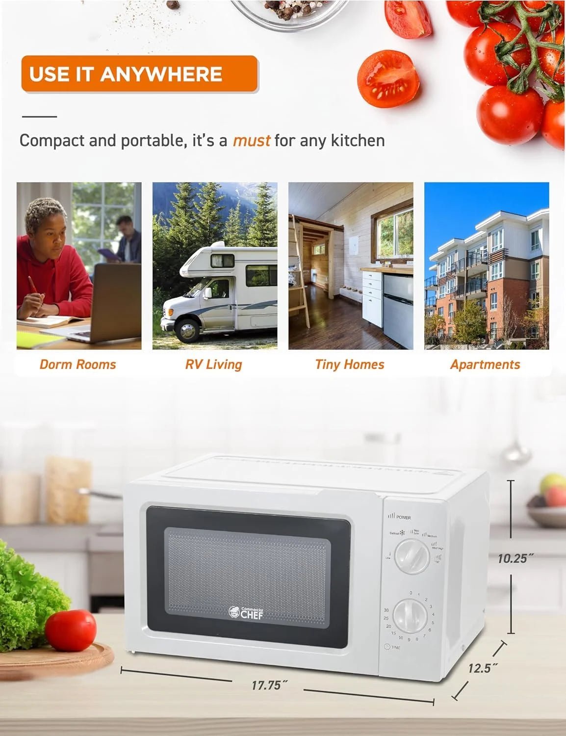 0.6 cubic foot microwave with 6 power levels, small microwave with grip handle, 600w countertop microwave with 30 minute timer and mechanical dial controls, black 0.6 cubic foot microwave with 6 power levels, small microwave with grip handle, 600w countertop microwave with 30 minute timer and mechanical dial controls, black
