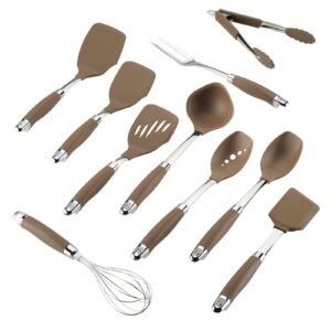 anolon 10 piece suregrip utensil set, graphite