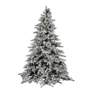 Store flocked utica fir 7.5 foot christmas tree w/1650 tips