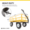 gorilla carts 1200 pound capacity steel utility cart wagon with removable sides gorilla carts 1200 pound capacity steel utility cart wagon with removable sides
