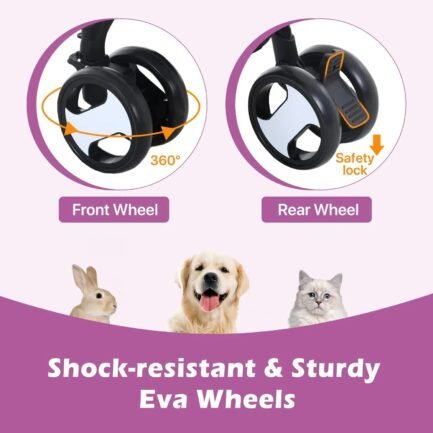 niamvelo pet stroller 3 in 1 detachable dog stroller with 4 wheels foldable dog travel cart cat walker for doggy rabbit, purple niamvelo pet stroller 3 in 1 detachable dog stroller with 4 wheels foldable dog travel cart cat walker for doggy rabbit, purple
