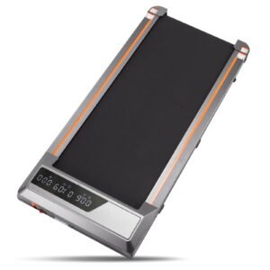 naipo treadmill walking pad 2.5hp with lcd display portable wheels and max capacity 265lb for home use