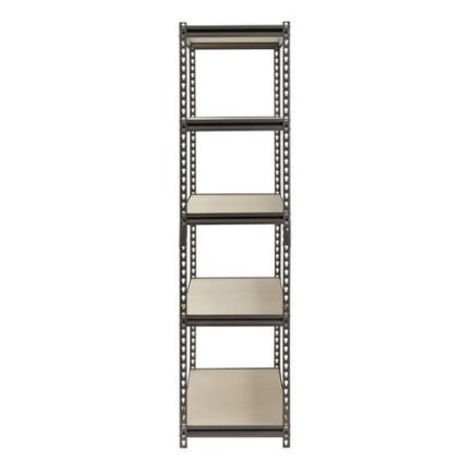 muscle rack 48″w x 18″d x 72″h 5 shelf steel freestanding shelves, silver muscle rack 48″w x 18″d x 72″h 5 shelf steel freestanding shelves, silver