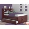 os home and office solid pine full size captains bookcase bed style:3 drawers with trundle/merlot os home and office solid pine full size captains bookcase bed style:3 drawers with trundle/merlot