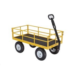 Store gorilla carts 1200 pound capacity steel utility cart wagon with removable sides