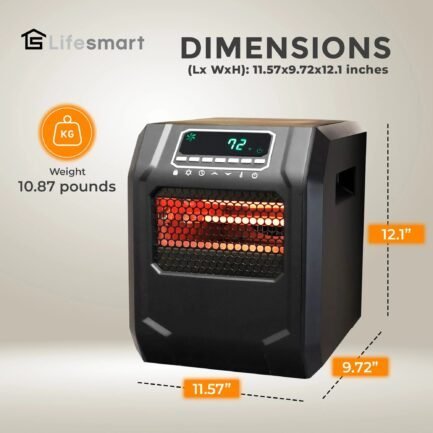 lifesmart 4 element 1500w portable electric infrared quartz space heater lifesmart 4 element 1500w portable electric infrared quartz space heater