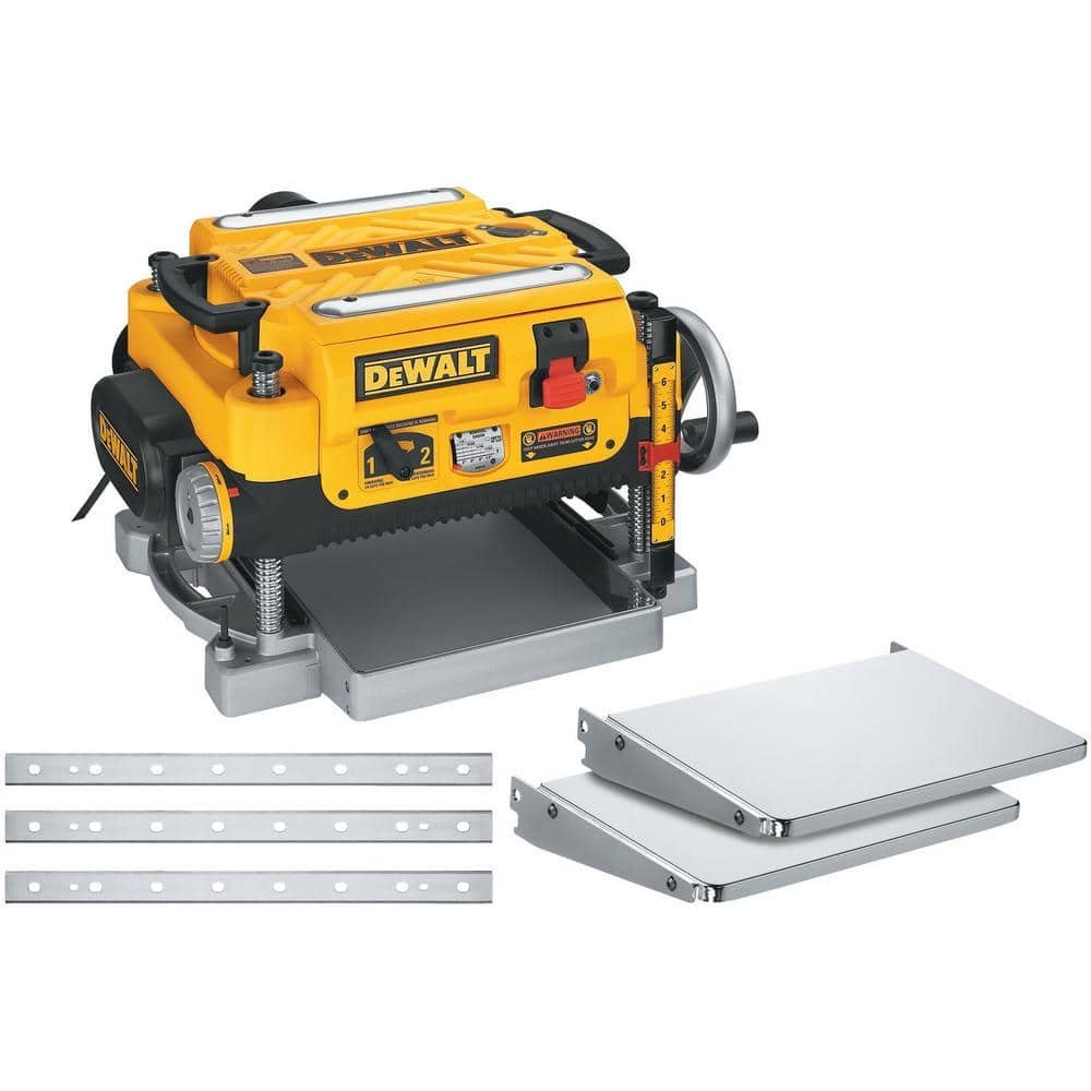 15 amp corded 13 in. heavy duty 2 speed thickness planer with (3) knives, in feed table and out feed table dw735x 15 amp corded 13 in. heavy duty 2 speed thickness planer with (3) knives, in feed table and out feed table dw735x