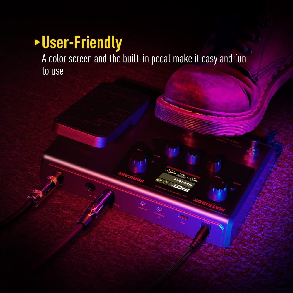 sonicake multi effects processor with expression pedal guitar bass amp modeling ir cabinets simulation stereo otg usb audio interface matribox sonicake multi effects processor with expression pedal guitar bass amp modeling ir cabinets simulation stereo otg usb audio interface matribox