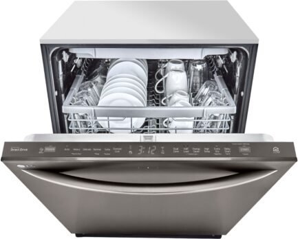 lg – 24″ top control built in smart wifi enabled dishwasher with stainless steel tub, quadwash, and 3rd rack – black stainless steel lg – 24″ top control built in smart wifi enabled dishwasher with stainless steel tub, quadwash, and 3rd rack – black stainless steel