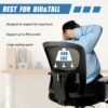bigroof mesh office chair, ergonomic computer chair with flip up arms and lumbar support, height adjustable home office desk chairs, black bigroof mesh office chair, ergonomic computer chair with flip up arms and lumbar support, height adjustable home office desk chairs, black