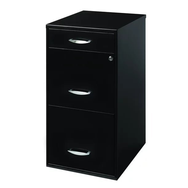 space solutions filing cabinet 18″w, 3 drawer organizer file, black space solutions filing cabinet 18″w, 3 drawer organizer file, black