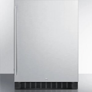 24″ wide built in all refrigerator, stainless steel cabinet