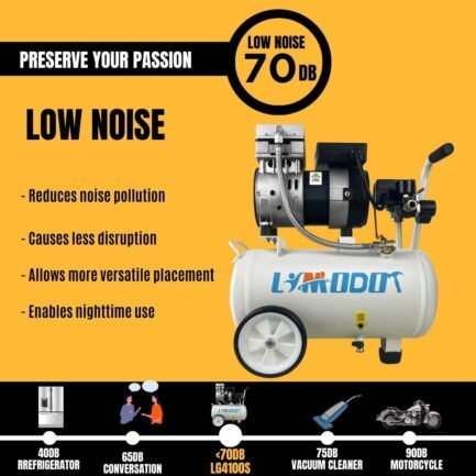 limodot quiet air compressor portable, 70 db, silent and electric for car and bike tires, nail gun, and pneumatic tools, garage, shop, or mechanic accessories, 115v limodot quiet air compressor portable, 70 db, silent and electric for car and bike tires, nail gun, and pneumatic tools, garage, shop, or mechanic accessories, 115v