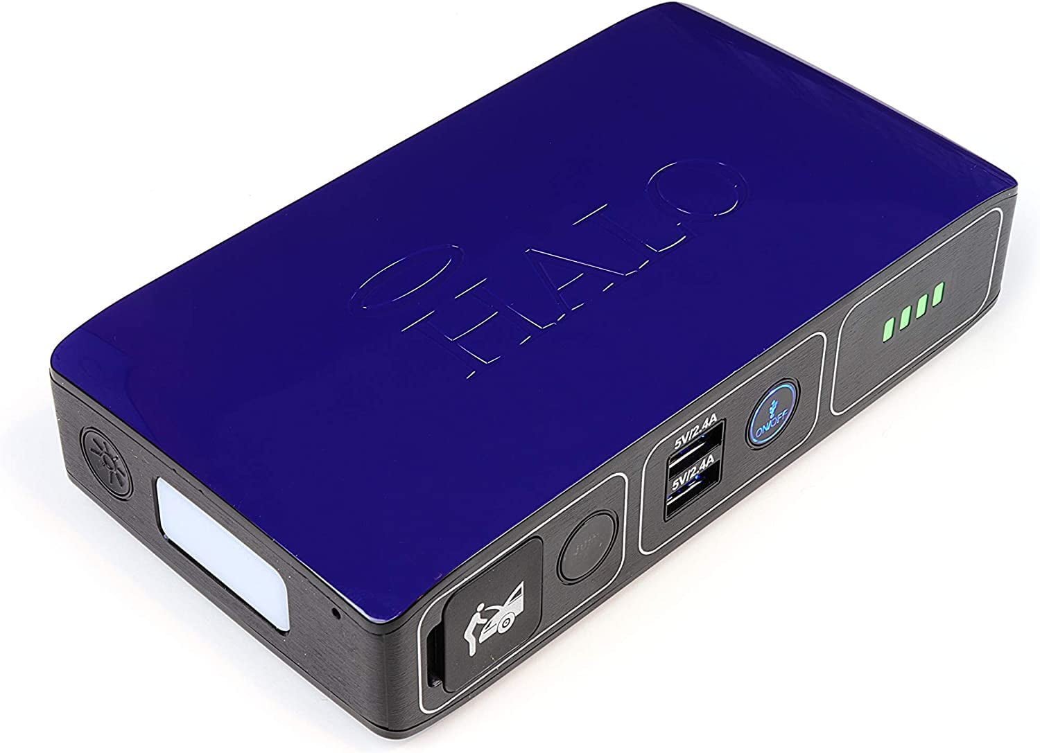 halo bolt compact portable car jump starter – car battery jump starter with 2 usb ports to charger devices, portable car charger – navy halo bolt compact portable car jump starter – car battery jump starter with 2 usb ports to charger devices, portable car charger – navy