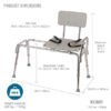 dmi tub transfer bench and sliding shower chair, heavy duty non slip aluminum body and seat dmi tub transfer bench and sliding shower chair, heavy duty non slip aluminum body and seat
