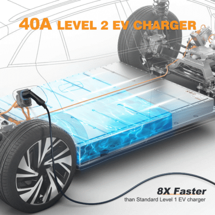 mustart 40 amp level 2 portable ev charger charging cable station, electric vehicle charger plug in ev charging station with all j1772 ev cars (240 volt, 25ft cable, nema 14 50) mustart 40 amp level 2 portable ev charger charging cable station, electric vehicle charger plug in ev charging station with all j1772 ev cars (240 volt, 25ft cable, nema 14 50)