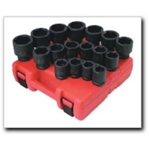 sunex tools 4683 .75 inch sae impact socket set shallow 17 pc 1 2 inch