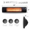 dr infrared heater 1500 watt electric carbon infrared space heater indoor outdoor patio garage wall or ceiling mount with remote black dr 238 dr infrared heater 1500 watt electric carbon infrared space heater indoor outdoor patio garage wall or ceiling mount with remote black dr 238