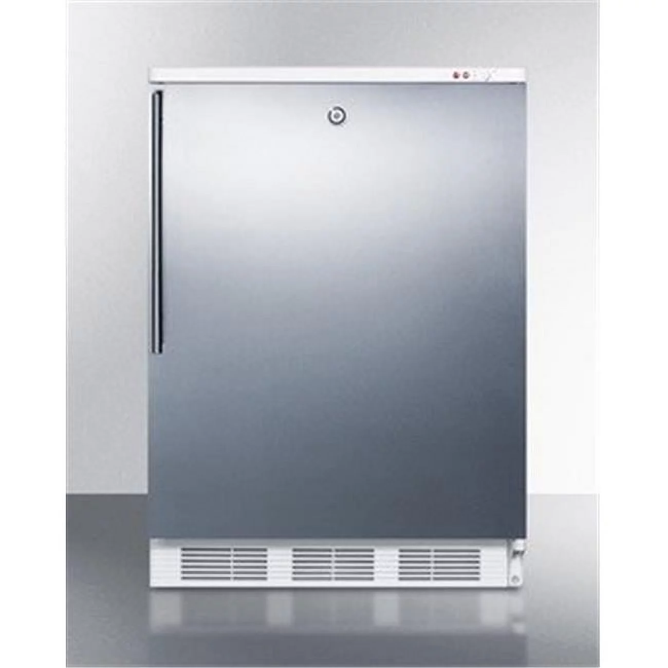 24 in. wide built in 25 deg c manual defrost all freezer with lock, stainless steel 24 in. wide built in 25 deg c manual defrost all freezer with lock, stainless steel