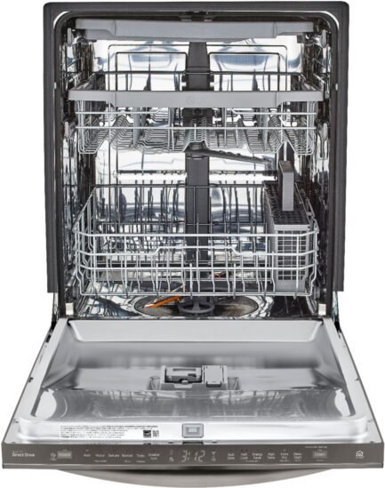 lg – 24″ top control built in smart wifi enabled dishwasher with stainless steel tub, quadwash, and 3rd rack – black stainless steel lg – 24″ top control built in smart wifi enabled dishwasher with stainless steel tub, quadwash, and 3rd rack – black stainless steel