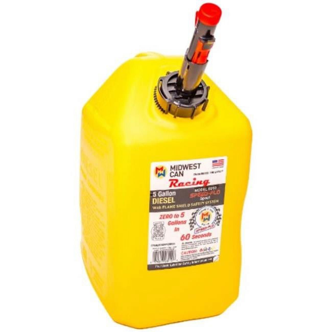 midwest can 6010 5 gal racing diesel can, yellow – pack of 4 midwest can 6010 5 gal racing diesel can, yellow – pack of 4