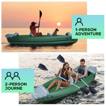 naipo 2 person inflatable kayak for adults with aluminum oars bag carry patch air pump naipo 2 person inflatable kayak for adults with aluminum oars bag carry patch air pump