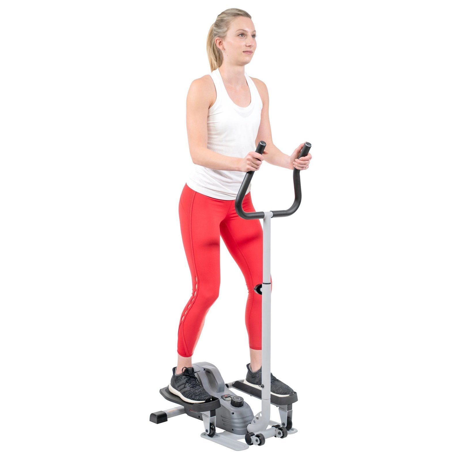 sunny health & fitness compact magnetic standing elliptical machine w/ handlebars – portable workout stepper for home, sf e3988 sunny health & fitness compact magnetic standing elliptical machine w/ handlebars – portable workout stepper for home, sf e3988