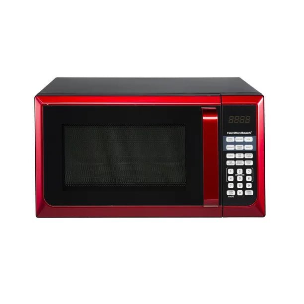 hamilton beach stainless steel 0.9 cu. ft. red microwave oven, red stainless steel hamilton beach stainless steel 0.9 cu. ft. red microwave oven, red stainless steel