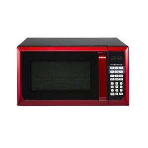 Store hamilton beach stainless steel 0.9 cu. ft. red microwave oven, red stainless steel